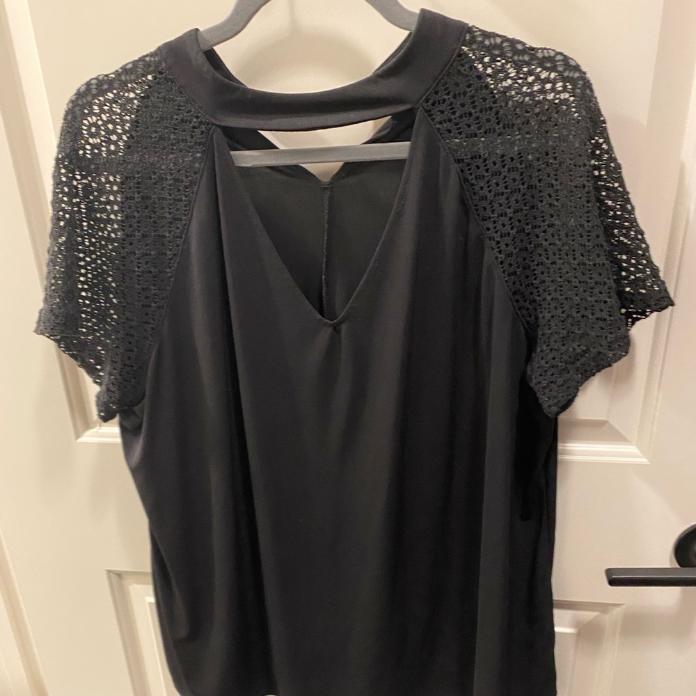 Black blouse v neck lane Bryant